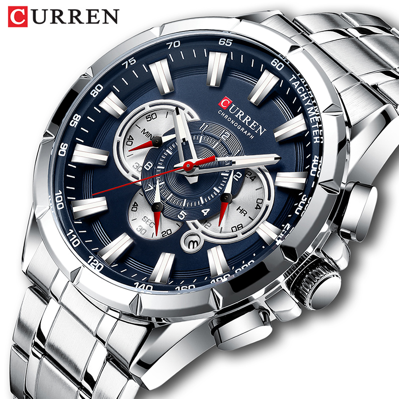 Luxury Watch Apple - CURREN Wrist Watch Men Waterproof Chronograph