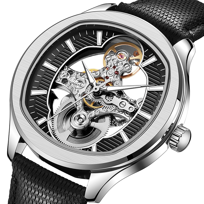 Luxury Watch On Sale - Lnverted Tourbillon Design Watch Leather Strap
