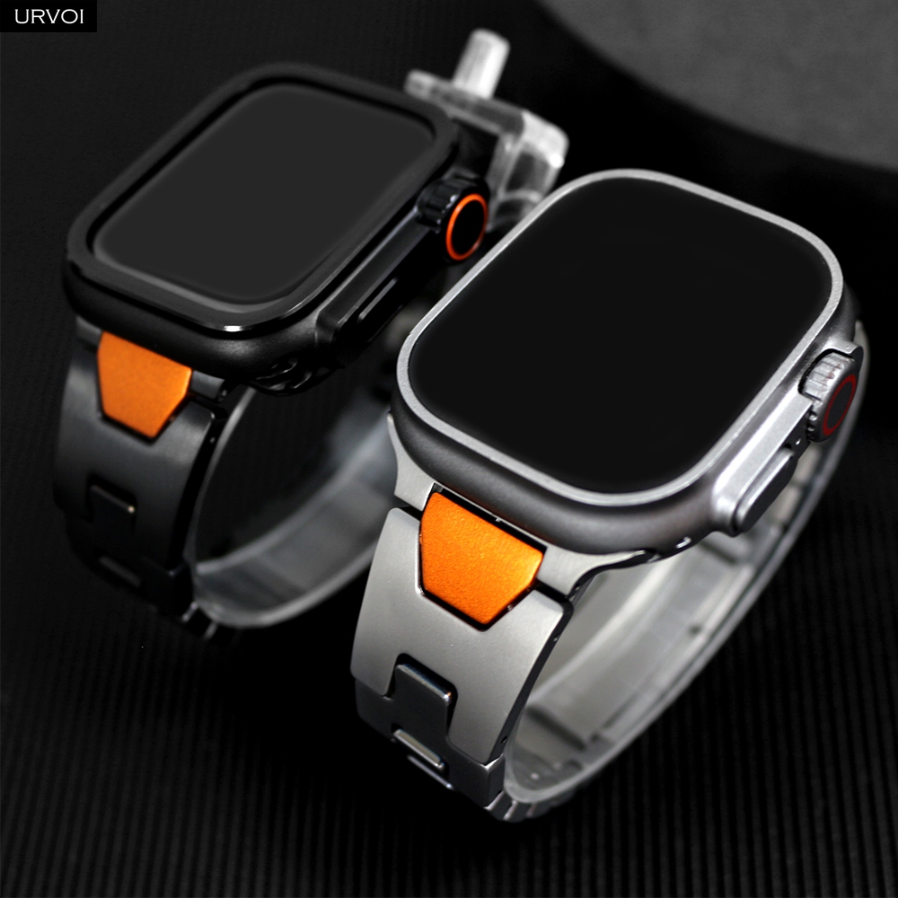 Luxury Watch Apple Bands - URVOI Luxury Men's Stainless Steel Link