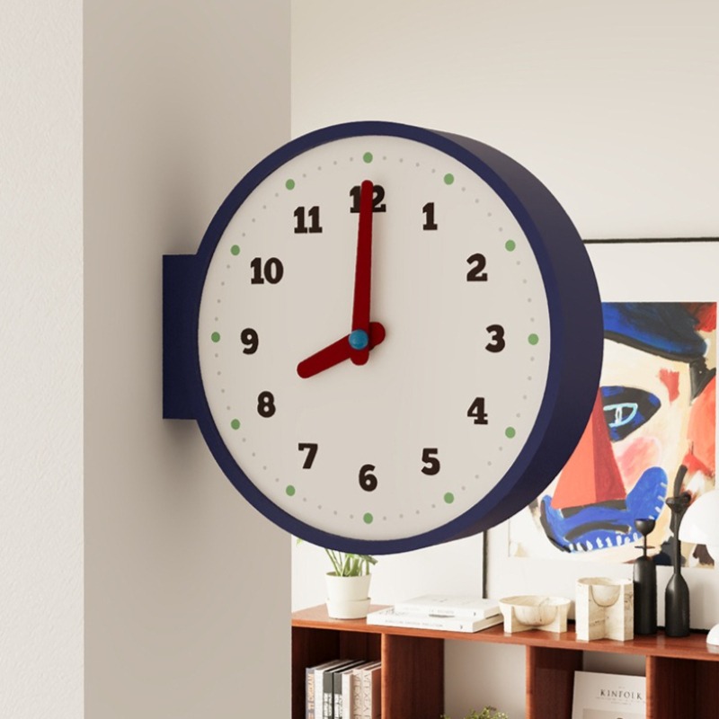 Luxury Watch House - Double Sided Wall Clock Corner Living