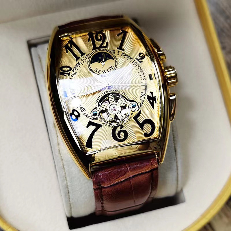 SEWOR Mechanical Watch Men Gol - Seiko Watch Presage 评论和价格