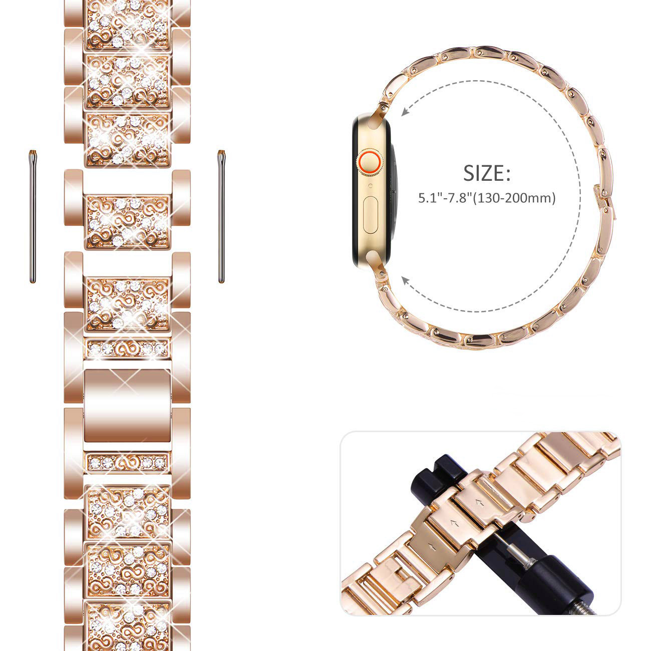 Case+Bling strap for Apple Wat - Luxury Watch Apple Bands 评论和价格