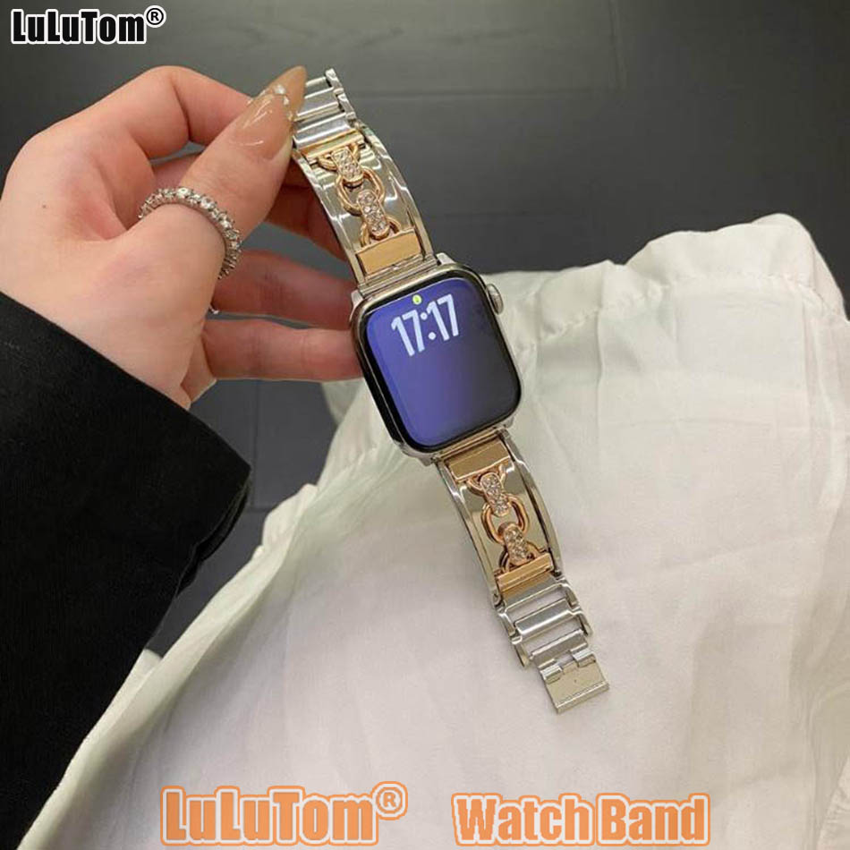 Luxury Double Loop Metal Brace - Luxury Watch Apple Bands 评论和价格