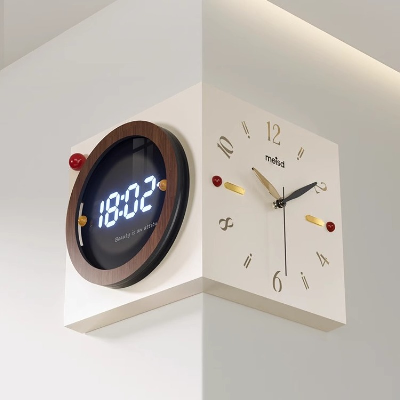 Corner Wall Clock Double Sided - Luxury Watch Wall Clock 评论和价格