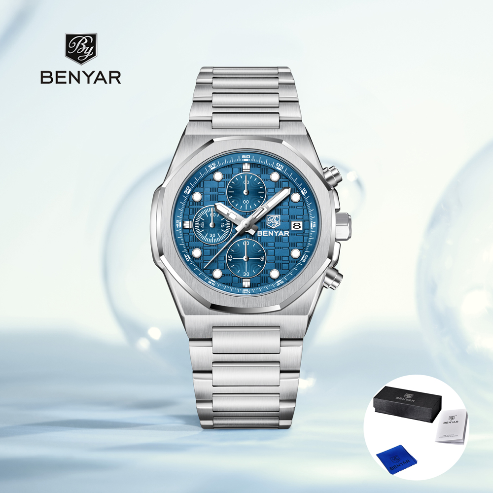 2025 New BENYAR Men's Watches  - Luxury Watch Wallpaper 评论和价格