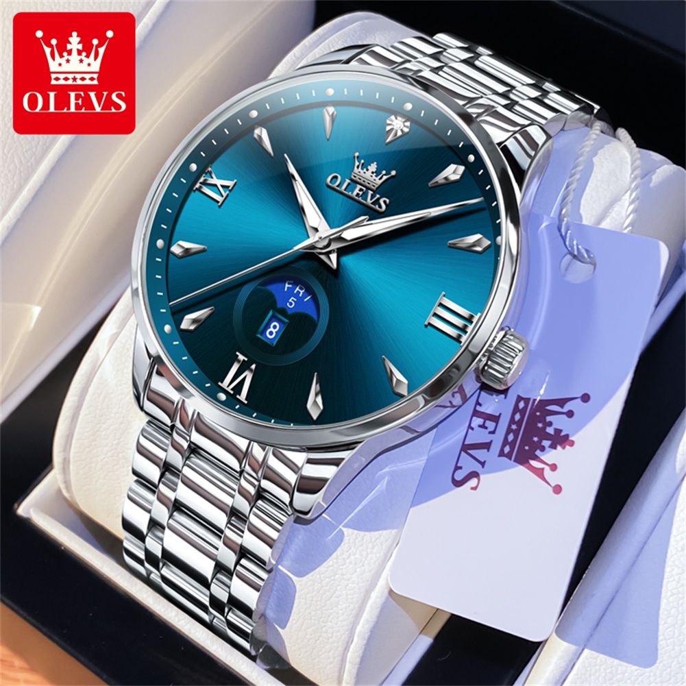 OLEVS Moon Phase men's watches - Luxury Watch Brand 评论和价格
