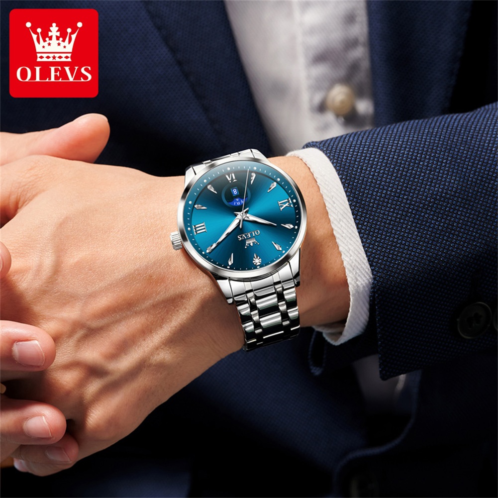 OLEVS Moon Phase men's watches - Luxury Watch Brand 评论和价格