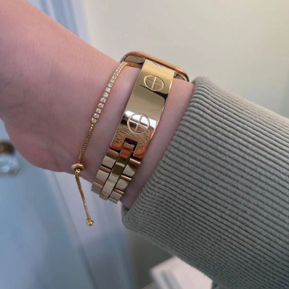 Luxury Stainless Steel Strap F - Luxury Watch Apple Bands 评论和价格