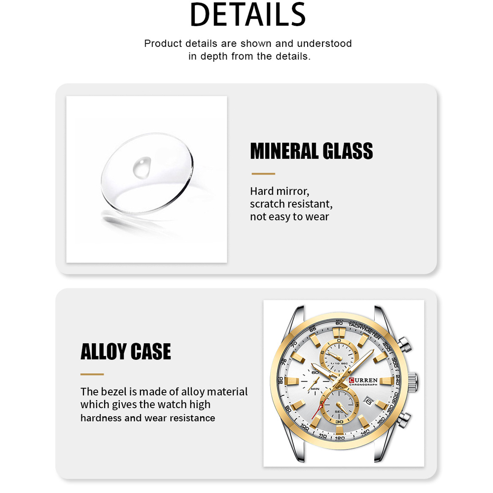 CURREN Luxury Fashion Chronogr - Luxury Watch Apple 评论和价格
