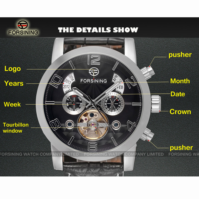 Forsining Fashion Mechanical M - Regulator Display Watch 评论和价格