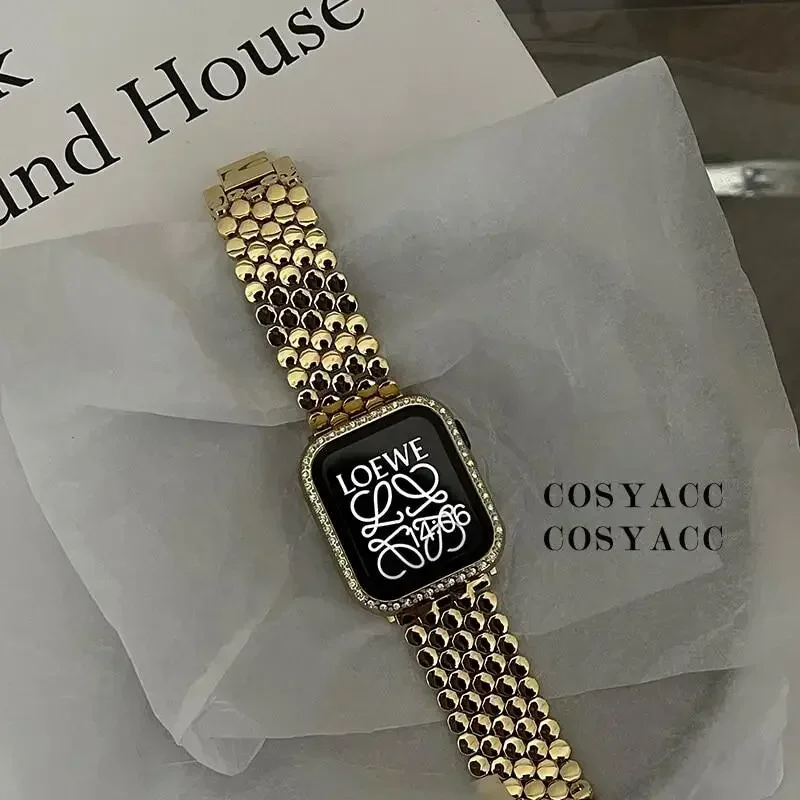 Women Stainless Steel Strap Fo - Luxury Watch Apple Bands 评论和价格
