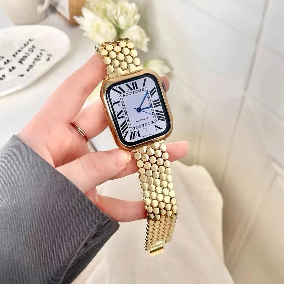 Women Stainless Steel Strap Fo - Luxury Watch Apple Bands 评论和价格