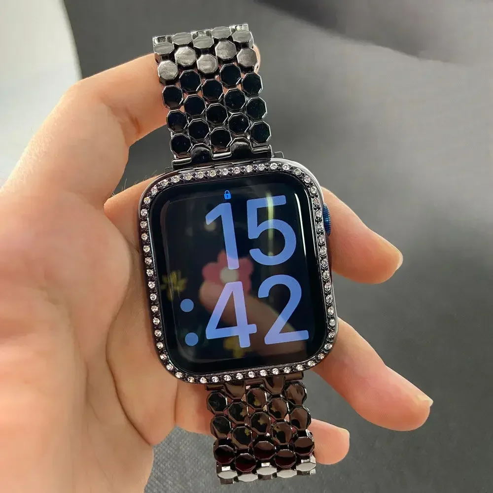 Women Stainless Steel Strap Fo - Luxury Watch Apple Bands 评论和价格