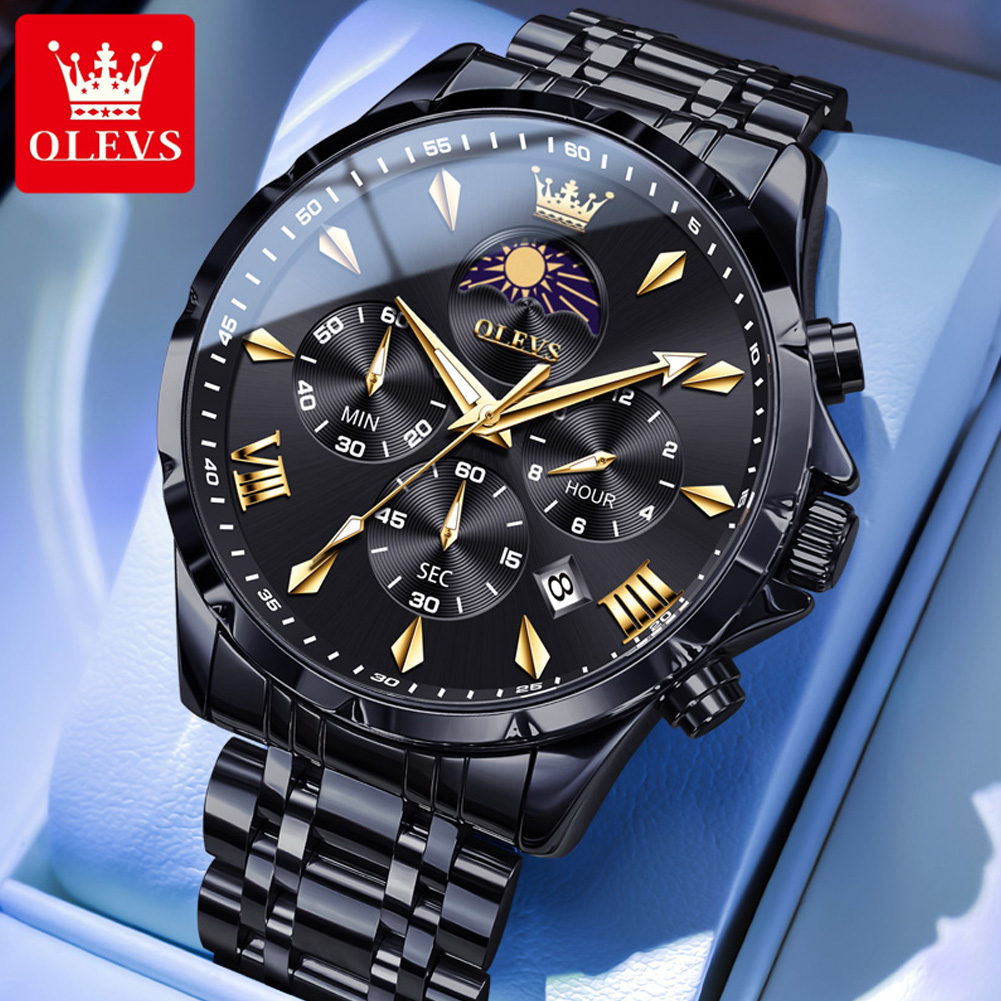 OLEVS 3653 Brand Moon Phase Ca - Luxury Watch Investment 评论和价格