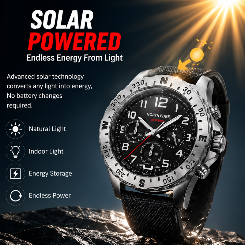 NORTH EDGE MACH 2 Men's Watche - Chronograph Flyback Watch 评论和价格