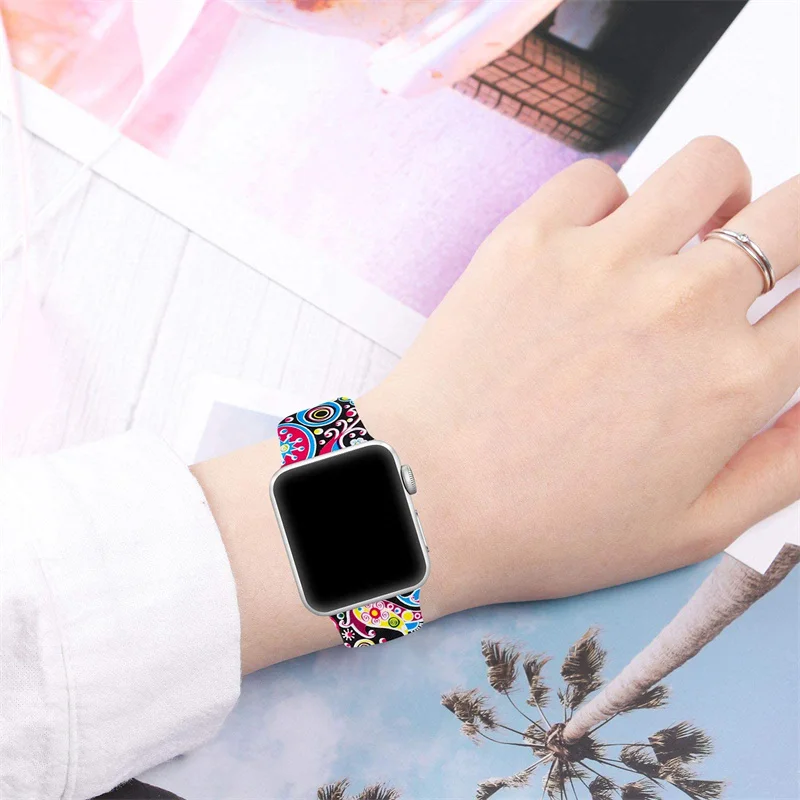 Printed band For apple watch s - Luxury Watch Apple Bands 评论和价格
