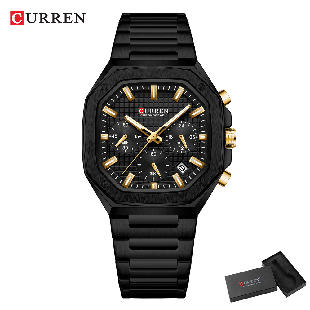 CURREN Luxury Square Chrono Wa - Luxury Watch Men 评论和价格