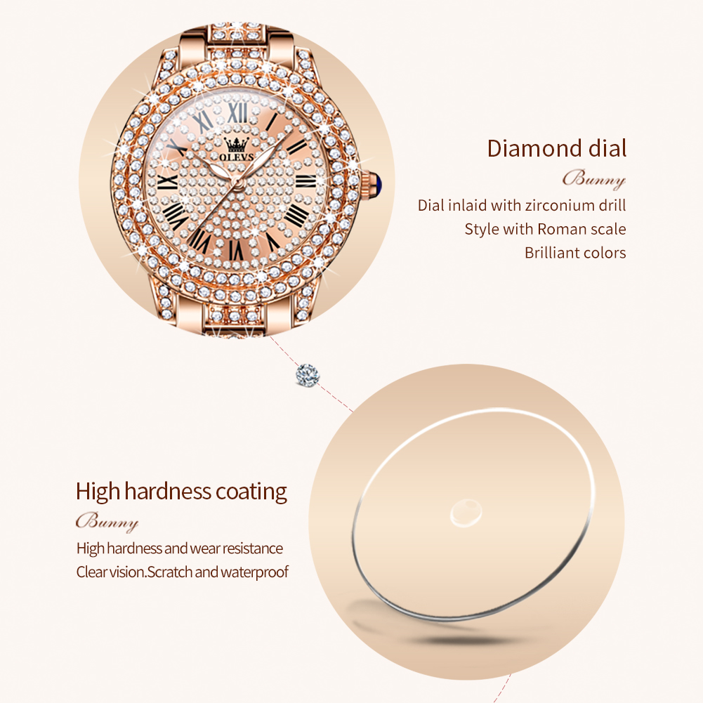 OLEVS 9943 Luxury All Diamond  - Luxury Watch For Sale 评论和价格